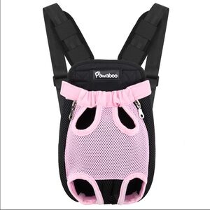 Pawaboo Pet Carrier Backpack, Adjustable Pet Front Backpack Travel Bag Pink NEW